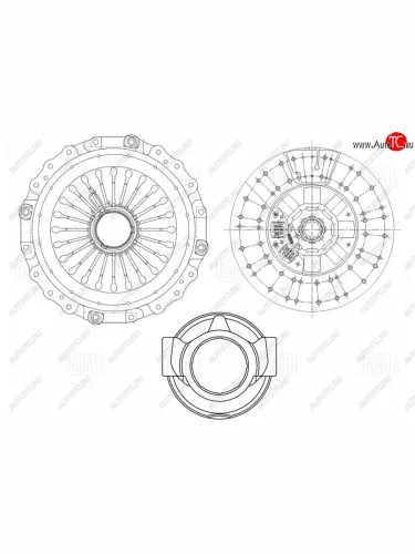 Сцепление IVECO EuroTech,Stralis (корзина,диск) TRIALLI TRIALLI fr822 TRIALLI fr822