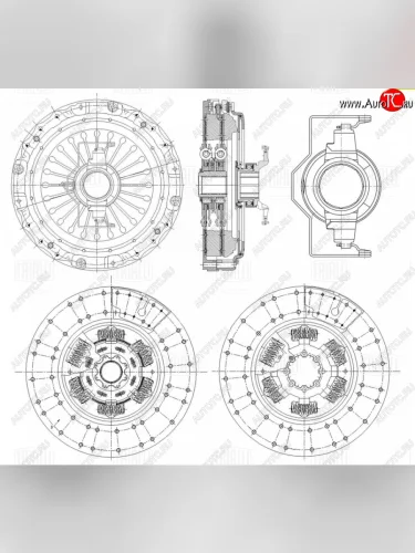 Сцепление VOLVO FH13 комплект (с выжимным подшипником,диск выжимной 1шт.) d=400 TRIALLI TRIALLI fr825 TRIALLI fr825