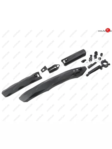 Крыло велосипедное 24-26 удлиненное пластик 2шт.со встроенным задним фонариком NO NAME fwd-mq-710