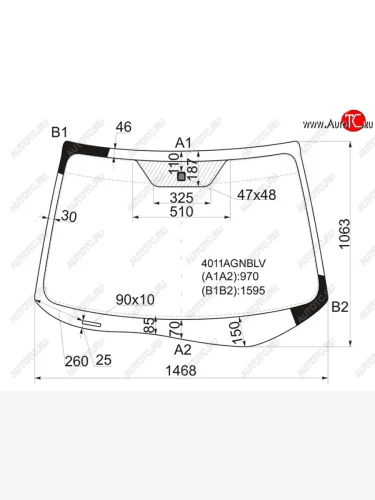 Стекло лобовое FUYAO (зеленое) Honda CR-V RM1,RM3,RM4 дорестайлинг (2012-2015)