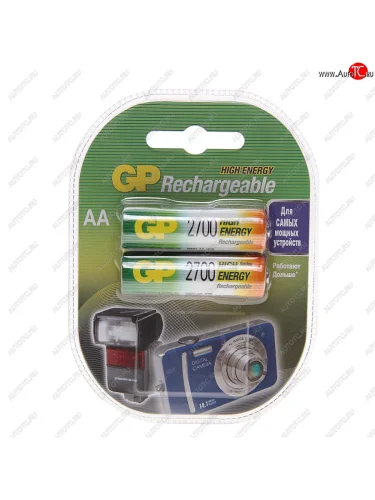 Батарейка AA HR6 1.2V аккумулятор Ni-MH 2700mAh блистер (2шт.) GP GP gp-270aahc