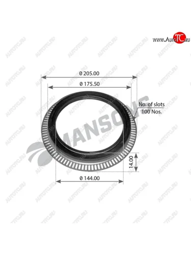 Сальник MERCEDES ступицы (14x145x175) MANSONS MANSONS gr180