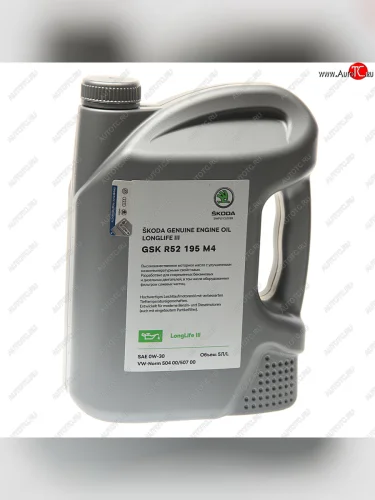 Масло моторное VAG 0W305W30 синт.5л LONG LIFE 3 для SKODA (504.00507.00) OE VAG gskr52195m4