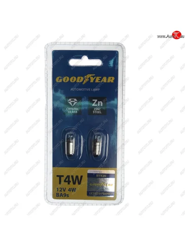 Лампа 12V T4W BA9s блистер (2шт.) GOODYEAR GOODYEAR gy012203