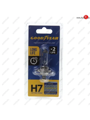 Лампа 12V H7 55W PX26d блистер (1шт.) Long Life GOODYEAR GOODYEAR gy017123
