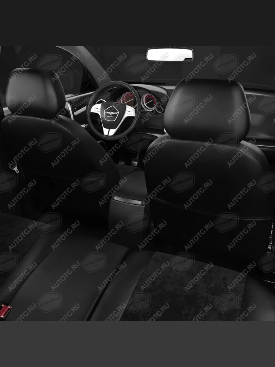 Авточехлы ГАЗель Next (3 высоких) экокожа-алькантара черные комплект AVTOLIDER AVTOLIDER gz30-0104-ec14  в Самаре Самарской области