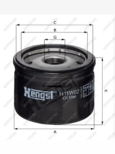 Фильтр масляный КПП RENAULT HENGST HENGST h11w02