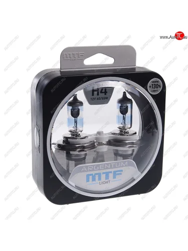 Лампа 12V H4 6055W P43t +130% бокс (2шт.) Argentum MTF MTF h3a1204