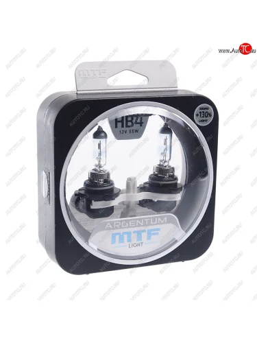 Лампа 12V HB4 55W P22d +130% бокс (2шт.) Argentum MTF MTF h3a12b4