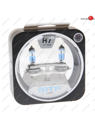 Лампа 12V H7 55W PX26d +80% бокс (2шт.) Argentum MTF MTF h8a1207