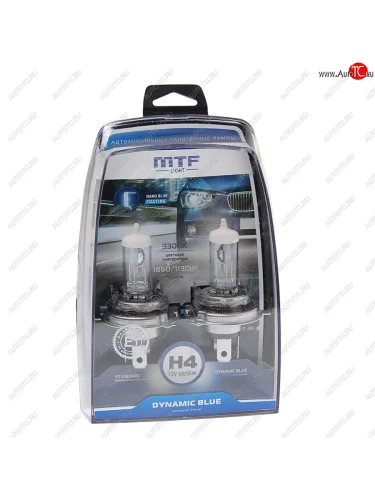 Лампа 12V H4 6055W P43t бокс (2шт.) Dynamic Blue MTF MTF hdb1204