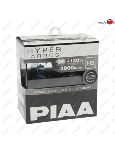 Лампа 12V H3 55W +120% бокс (2шт.) Hyper Arros PIAA PIAA (Пиаа) he-901-h3