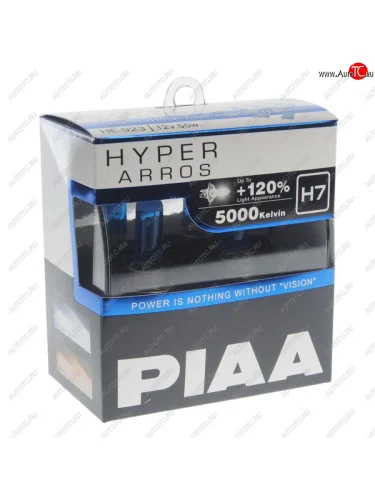 Лампа 12V H7 55W PX26d +120% 5000K бокс (2шт.) Hyper Arros PIAA PIAA (Пиаа) he-923-h7 PIAA (Пиаа) he-923-h7