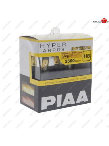 Лампа 12V H8 35W PGJ19-1 2500K бокс (2шт.) Hyper Arros Ion Yellow PIAA PIAA (Пиаа) he-994y-h8 PIAA (Пиаа) he-994y-h8