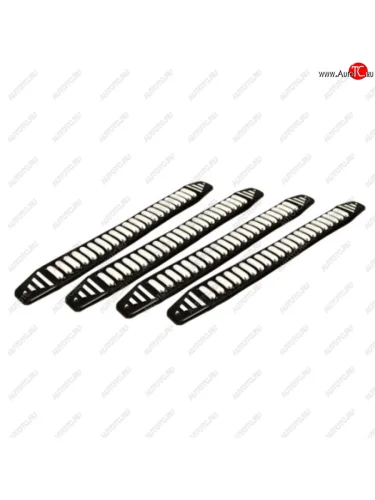 Накладка бампера 430х55мм черная (4шт.) АВТОСТОП АВТОСТОП hj-201b