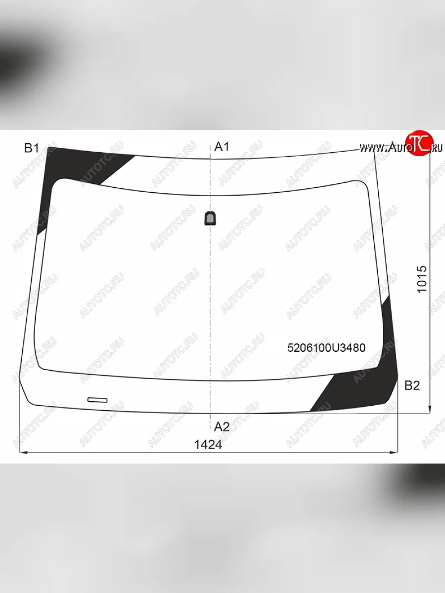 Стекло лобовое (молдинг) FUYAO Москвич 3 DA21 (2022-2025) (зеленое)  в Воронеже Воронежской области