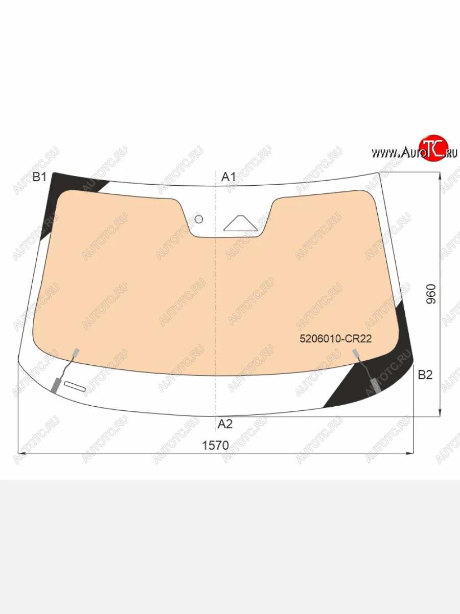 Стекло лобовое (обогрев полный, камера, датчик дождя, молодинг) FUYAO Changan UNI-K (2020-2025) (зеленое)  в Керчи Республика Крым