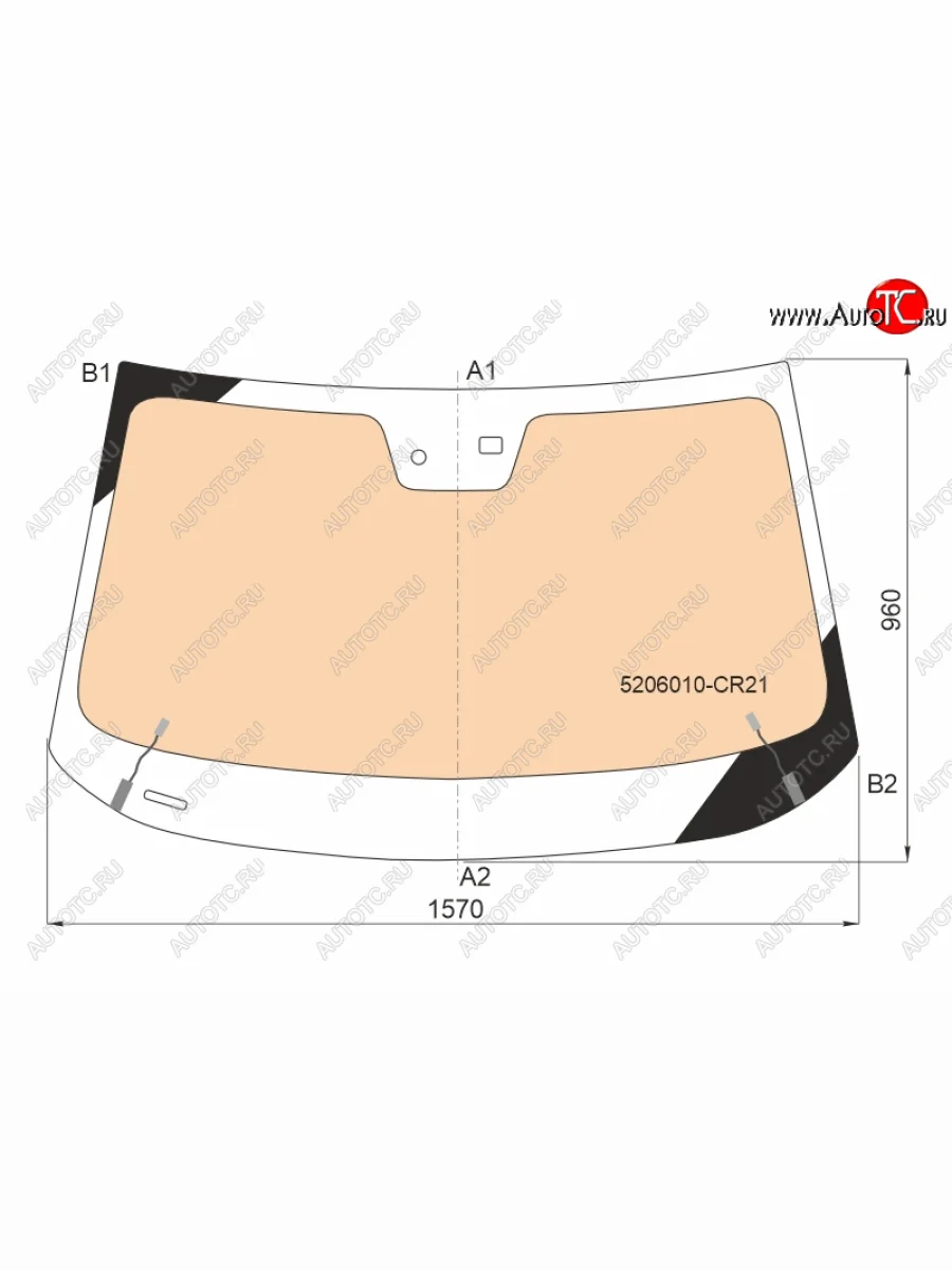 Стекло лобовое (обогрев полный, датчик дождя, молдинг) FUYAO Changan UNI-K (2020-2025) (зеленое)  в Керчи Республика Крым