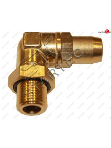 Соединитель трубки ПВХ,полиамид d=12мм (наружная резьба) М12х1.5 угольник латунь STARTEC STARTEC inf.11.1212l