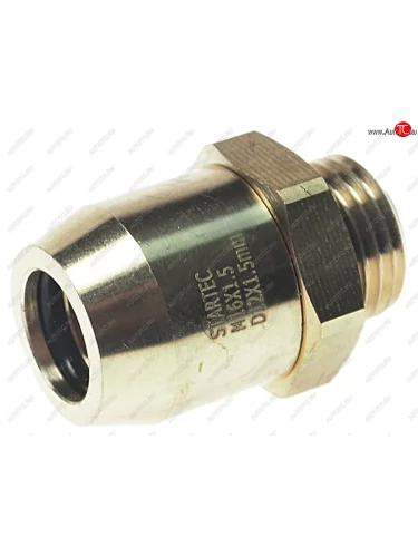 Соединитель трубки ПВХ,полиамид d=12х1.5мм (наружная резьба) М16х1.5 прямой латунь STARTEC STARTEC inf.11.1612