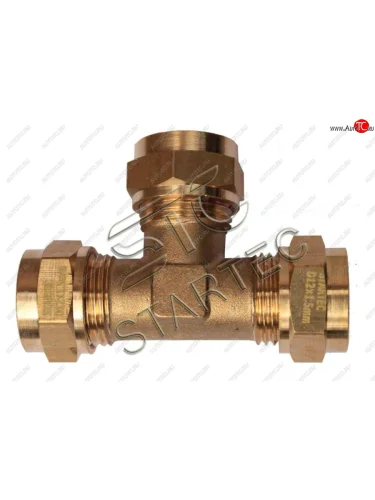 Соединитель трубки ПВХ,полиамид d=10х1.0мм тройник разборный латунь STARTEC STARTEC inf.11.cut10