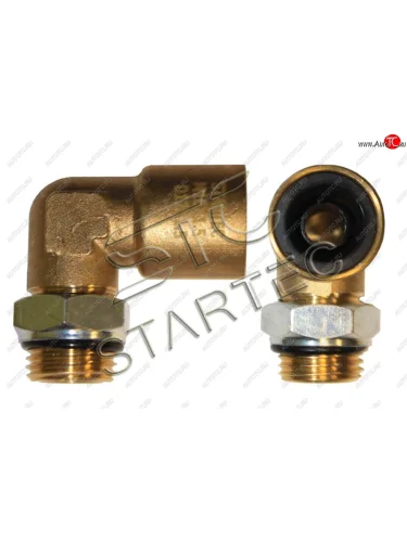 Соединитель трубки ПВХ,полиамид d=12мм (наружная резьба) М12х1.5 угольник латунь ПВХ STARTEC STARTEC inf.21.1212l