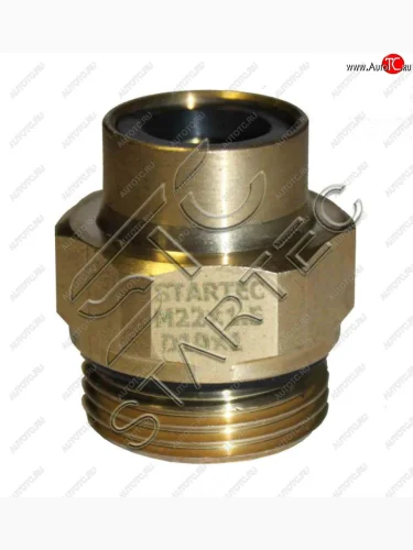 Соединитель трубки ПВХ,полиамид d=10х1.0мм (наружная резьба) М22х1.5 прямой латунь ПВХ STARTEC STARTEC inf.21.2210