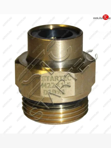 Соединитель трубки ПВХ,полиамид d=16х2.0мм (наружная резьба) М22х1.5 прямой латунь ПВХ STARTEC STARTEC inf.21.2216