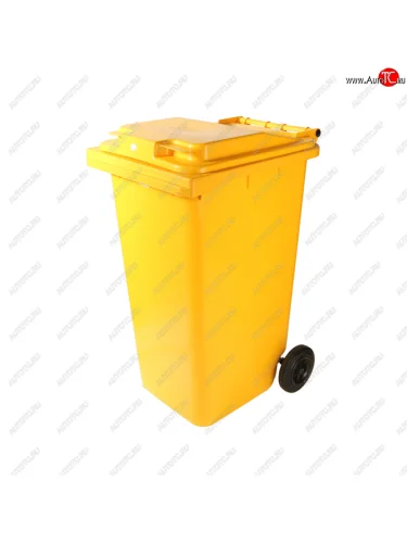 Контейнер мусорный 240л на колесах желтый 23.С29 IPLAST IPLAST ip-356604