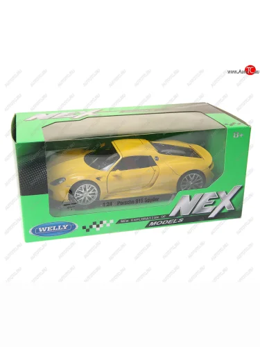Модель автомобиля PORSCHE 918 Spyder металлическая (1:24) WELLY WELLY item no.24055w