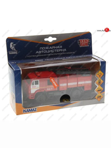 Модель автомобиля КАМАЗ автоцистерна металлическая ТЕХНОПАРК ТЕХНОПАРК кам43502-15slfir-rd ТЕХНОПАРК кам43502-15slfir-rd