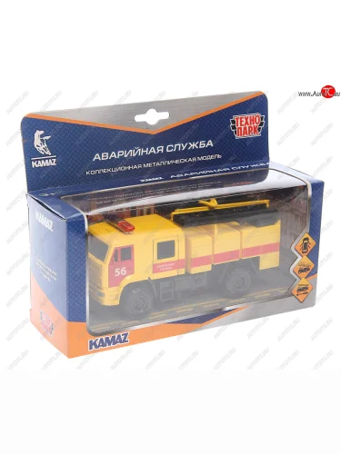 Модель автомобиля КАМАЗ (аварийная служба) металлическая ТЕХНОПАРК ТЕХНОПАРК камаз-кам43502-15em-ye