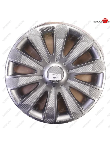 Колпак колеса R-14 серый КАРАТ комплект 4шт. NO NAME карат r-14