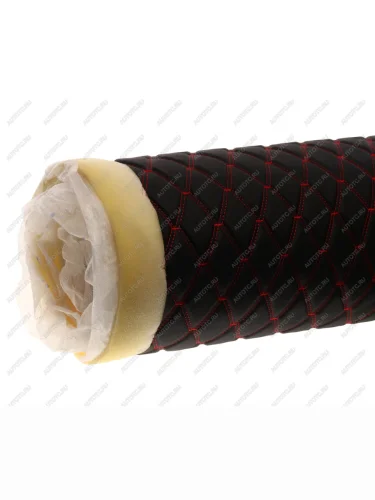 Экокожа чернаякрасная двойной ромб 1.40х0.5м FOR CARS FOR CARS kp12