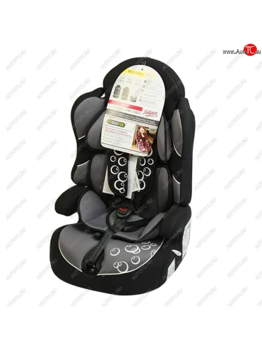 Автокресло детское 9-36кг (l-ll-lll) 1-12лет серое трансформер Драйв SIGER SIGER kres0234