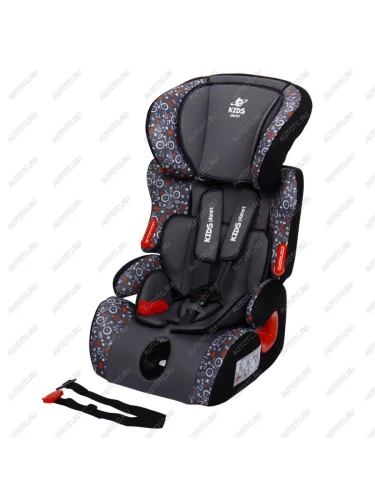Автокресло детское 9-36кг (l-ll-lll) 1-12лет серый велосипед Calipso KIDS PLANET KIDS PLANET kres2550