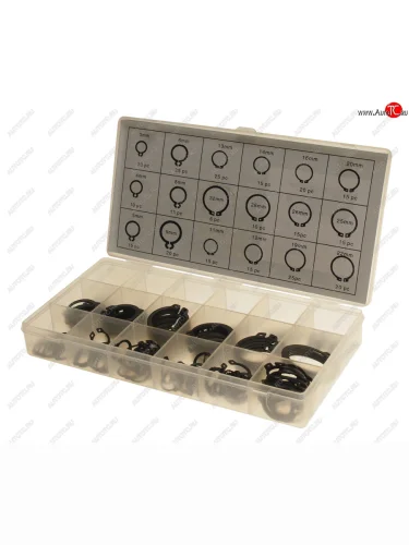 Кольцо стопорное набор 18 размеров 300шт. (кейс) NO NAME ксн1*