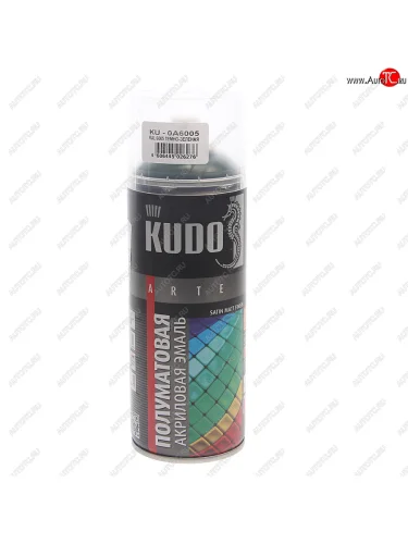 Краска темно-зеленая акриловая satin RAL6005 аэрозоль 520мл KUDO KUDO ku-0a6005