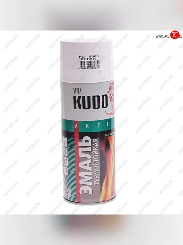Краска термостойкая белая аэрозоль 520г KUDO KUDO ku-5003
