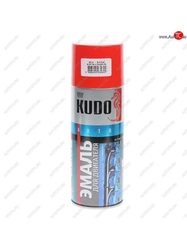 Краска термостойкая для двигателя красная аэрозоль 520мл KUDO KUDO ku-5134