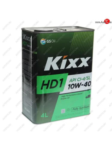 Масло дизельное HD1 API CI-4SL 10W40 синт.4л KIXX KIXX l206144te1