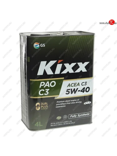 Масло моторное PAO C3 5W40 синт.4л KIXX KIXX l209244te1