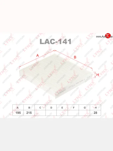 Фильтр воздушный салона TOYOTA Camry (06-11) LYNX LYNX lac141