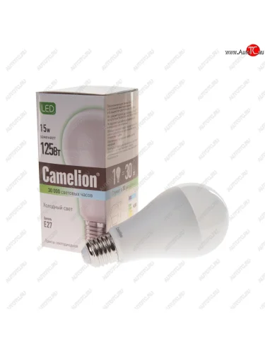 Лампа светодиодная E27 A60 15W (125W) 220V холодный BasicPower CAMELION CAMELION led15-a60845e27