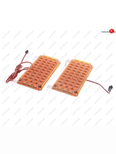 Маяк проблесковый 12V импульсный светодиодный 2шт. оранжевый TORINO TORINO led-18h