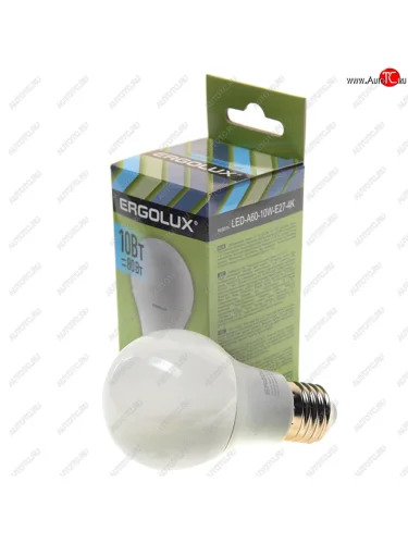 Лампа светодиодная Е27 А60 10W (80W) 220V холодный ERGOLUX ERGOLUX led-a60-10w-e27-4k