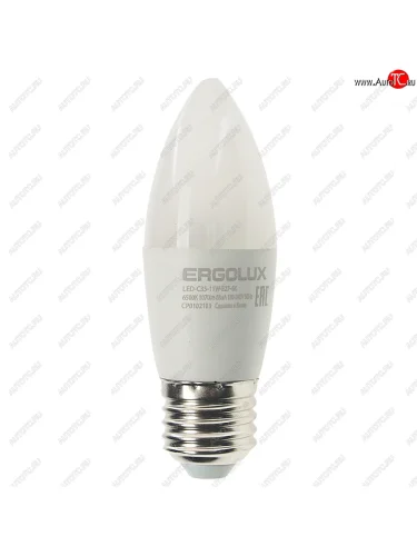 Лампа светодиодная E27 C35 11W (95W) 220V дневной свет ERGOLUX ERGOLUX led-c35-11w-e27-6k