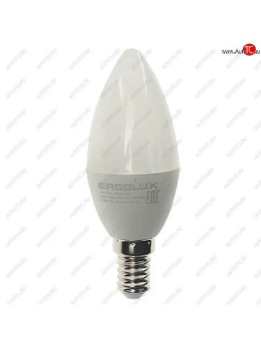 Лампа светодиодная E14 C35 9W (80W) 220V холодный ERGOLUX ERGOLUX led-c35-9w-e14-4k