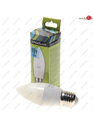 Лампа светодиодная Е27 C35 9W (80W) 220V холодный ERGOLUX ERGOLUX led-c35-9w-e27-4k