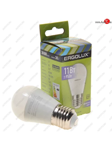 Лампа светодиодная Е27 G45 11W (95W) 220V дневной свет ERGOLUX ERGOLUX led-g45-11w-e27-6k
